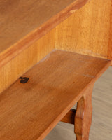 Danish Oak Executive Desk w/ Frontal Bookcase, 1970's - Lone Fox