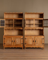 Danish Oak Hutch Cabinets by Henning Kjeaernulf, 1970's (2 Available) - Lone Fox