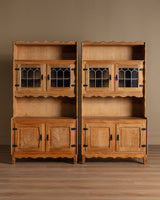 Danish Oak Hutch Cabinets by Henning Kjeaernulf, 1970's (2 Available) - Lone Fox