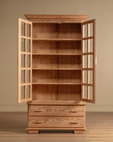 Danish Pine & Glass Display Cabinet, 1970's - Lone Fox