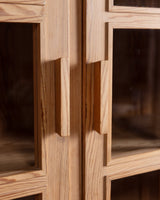 Danish Pine & Glass Display Cabinet, 1970's - Lone Fox