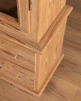 Danish Pine & Glass Display Cabinet, 1970's - Lone Fox