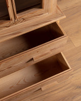 Danish Pine & Glass Display Cabinet, 1970's - Lone Fox