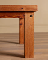 Danish Pine Square Coffee Table Manner of Jens Lyngsoe, 1970's - Lone Fox