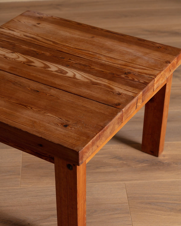 Danish Pine Square Coffee Table Manner of Jens Lyngsoe, 1970's - Lone Fox