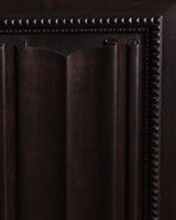 Dark Carved Oak Cabinet w/ Linen Fold Doors, France, 1890's - Lone Fox