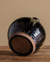 Dark Glazed Green & Copper Studio Pottery Jug, 1980's - Lone Fox