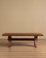 De Puydt Brutalist Oak Coffee Table, Belgium, 1970s - Lone Fox