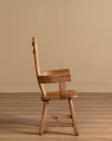 De Puydt Brutalist Oak Dining Chairs, Belgium, 1970s (Set of 6) - Lone Fox