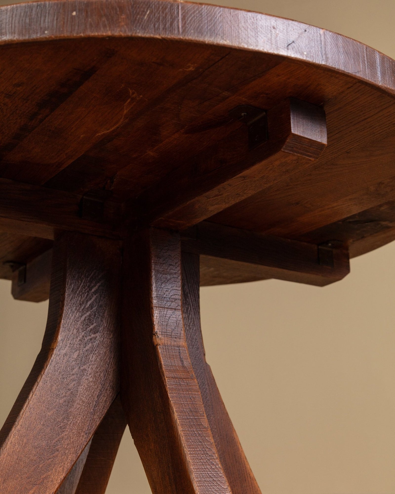 De Puydt Brutalist Oak Dining Table, Belgium, 1970s – Lone Fox