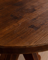De Puydt Brutalist Oak Dining Table, Belgium, 1970s - Lone Fox