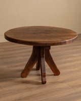 De Puydt Brutalist Oak Dining Table, Belgium, 1970s - Lone Fox