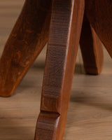 De Puydt Brutalist Oak Dining Table, Belgium, 1970s - Lone Fox