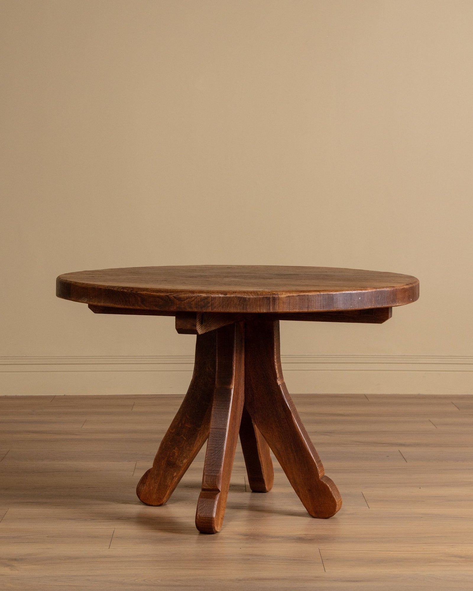 De Puydt Brutalist Oak Dining Table, Belgium, 1970s – Lone Fox