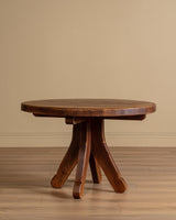 De Puydt Brutalist Oak Dining Table, Belgium, 1970s - Lone Fox