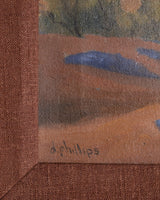 Desert Valley Landscape by A. Phillips, American, Mid 20th Century - Lone Fox