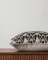 Dillon Quilted Linen Ikat Pillow - Lone Fox