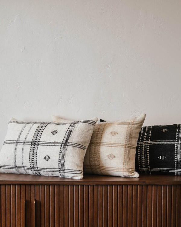 Diya Lumbar Indian Wool Pillow Cover - Lone Fox