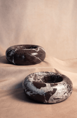 Donut Bowl - Red Zebra Marble - Lone Fox