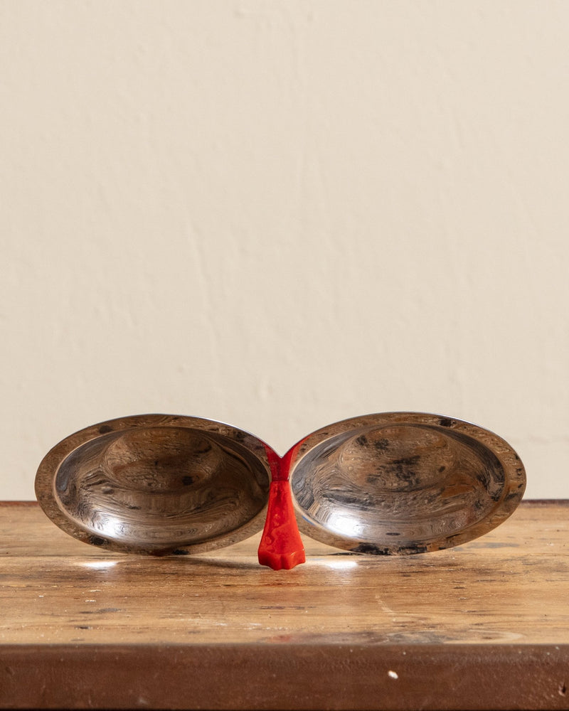 Double Silver Candy Dish w/ Bakelite Handle - Lone Fox