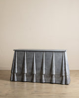 Draped Metal Console Table w/ Hand Painted Tassels, 1950's - Lone Fox