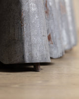 Draped Metal Console Table w/ Hand Painted Tassels, 1950's - Lone Fox