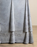 Draped Metal Console Table w/ Hand Painted Tassels, 1950's - Lone Fox