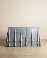 Draped Metal Console Table w/ Hand Painted Tassels, 1950's - Lone Fox