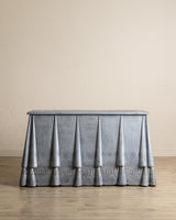 Draped Metal Console Table w/ Hand Painted Tassels, 1950's - Lone Fox