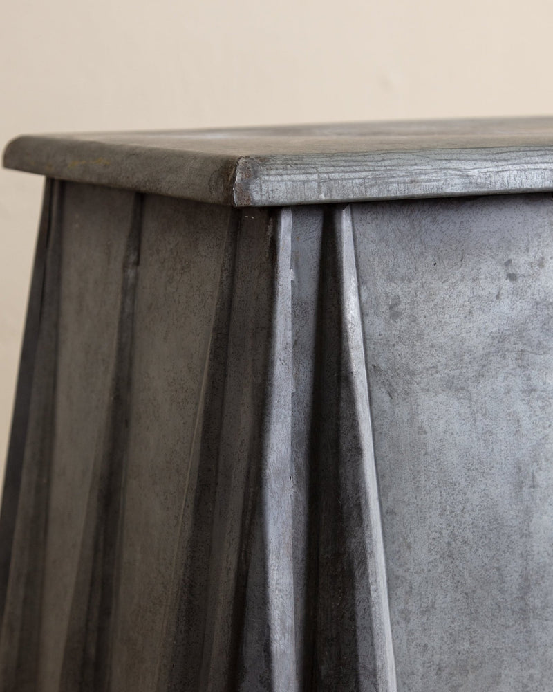 Draped Metal Console Table w/ Hand Painted Tassels, 1950's - Lone Fox