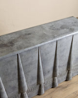 Draped Metal Console Table w/ Hand Painted Tassels, 1950's - Lone Fox