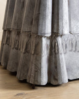 Draped Metal Console Table w/ Hand Painted Tassels, 1950's - Lone Fox