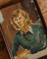 Drawing Teacher Oil Painting by Larisa Zakharova, 1970's - Lone Fox