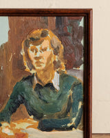 Drawing Teacher Oil Painting by Larisa Zakharova, 1970's - Lone Fox