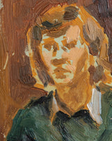 Drawing Teacher Oil Painting by Larisa Zakharova, 1970's - Lone Fox