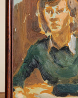 Drawing Teacher Oil Painting by Larisa Zakharova, 1970's - Lone Fox