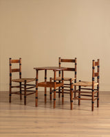 Dutch Art Deco Oak Chairs and Table Set, Netherlands, 1930s - Lone Fox