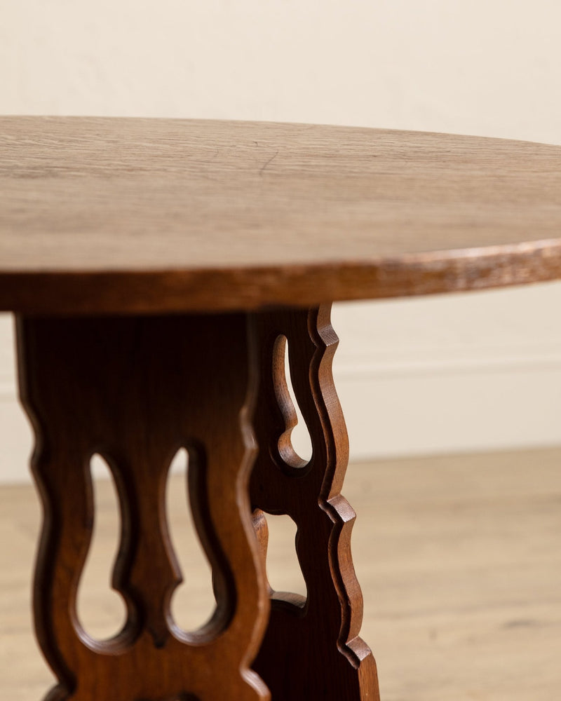 Dutch Art Deco Oak Side Table, 1940's - Lone Fox