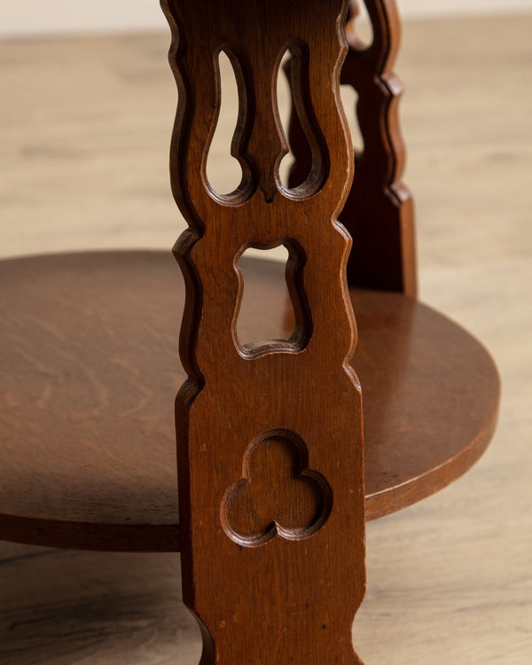 Dutch Art Deco Oak Side Table, 1940's - Lone Fox