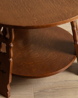 Dutch Art Deco Oak Side Table, 1940's - Lone Fox