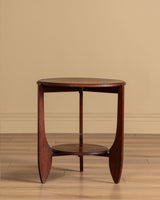 Dutch Art Deco Oak Side Table, Netherlands, 1920s - Lone Fox