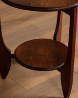 Dutch Art Deco Oak Side Table, Netherlands, 1920s - Lone Fox