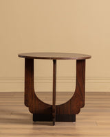 Dutch Art Deco Rosewood Veneer Side Table, Netherlands, 1930s - Lone Fox