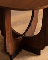 Dutch Art Deco Rosewood Veneer Side Table, Netherlands, 1930s - Lone Fox