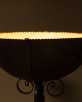 Dutch Art Deco Wrought Iron Torchiere Floor Lamp, Netherlands, 1920s - Lone Fox