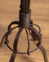 Dutch Art Deco Wrought Iron Torchiere Floor Lamp, Netherlands, 1920s - Lone Fox
