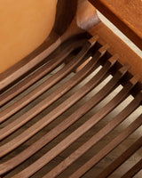 Dutch Brutalist Oak & Leather Lounge Chair, 1970's - Lone Fox