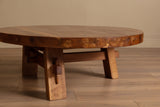 Dutch Brutalist Oak Mortise & Tenon Coffee Table, Netherlands, 1970s - Lone Fox