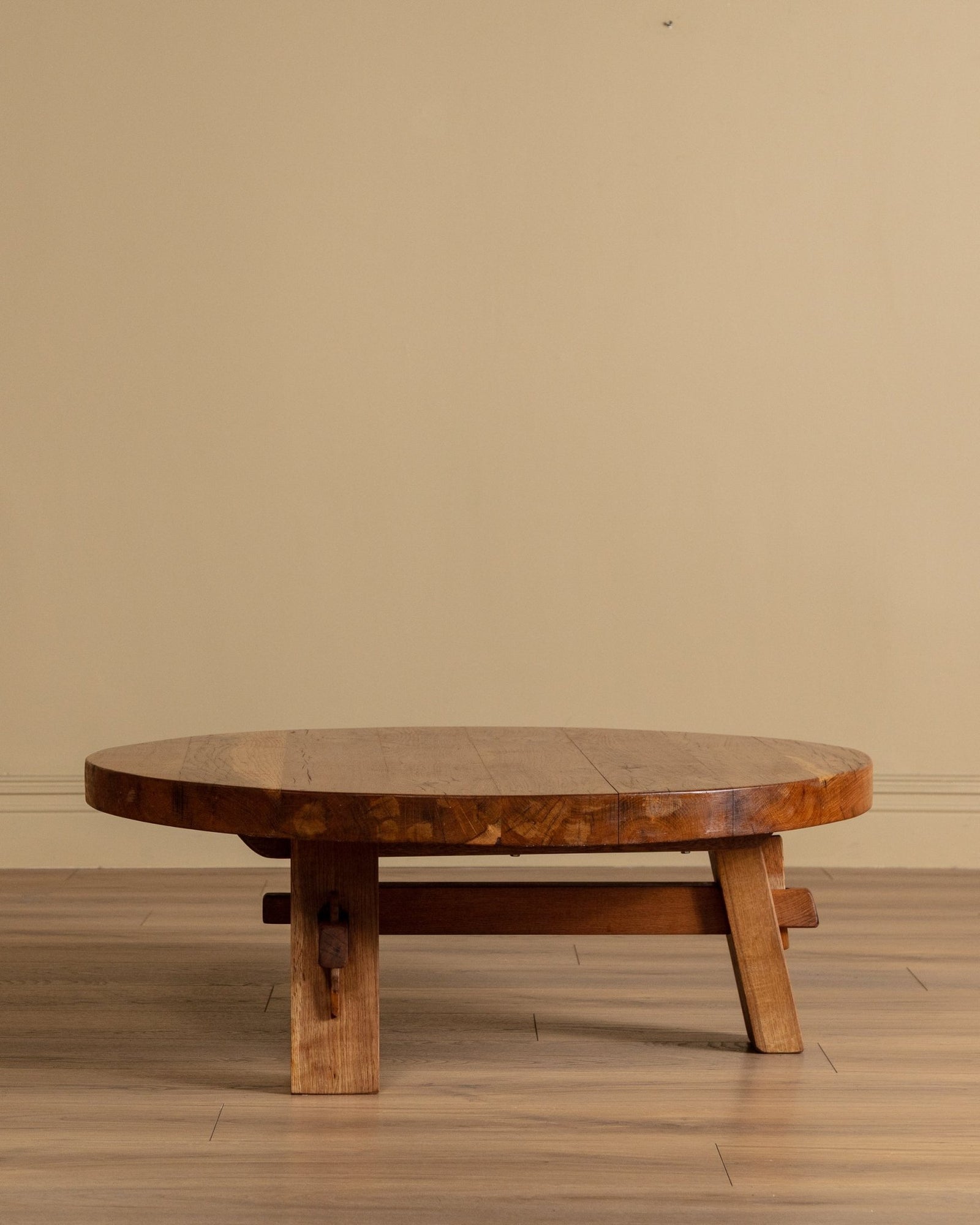 Dutch Brutalist Oak Mortise & Tenon Coffee Table, Netherlands