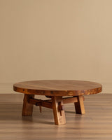 Dutch Brutalist Oak Mortise & Tenon Coffee Table, Netherlands, 1970s - Lone Fox